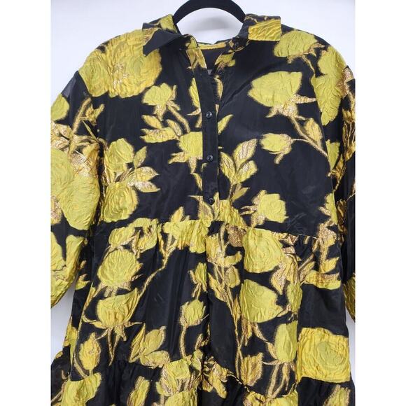 NWT Maeve The Bettina Tiered Shirt Mini Dress Sz LP Jacquard Edition #9H502 - Picture 5 of 12